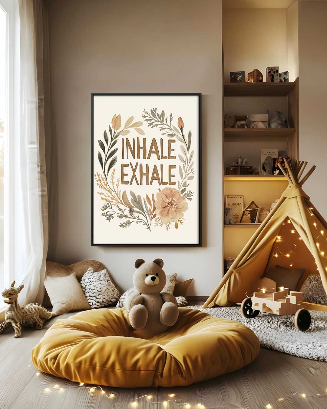 Botanische Ademhaling Poster – staand kunstwerk voor modern interieur