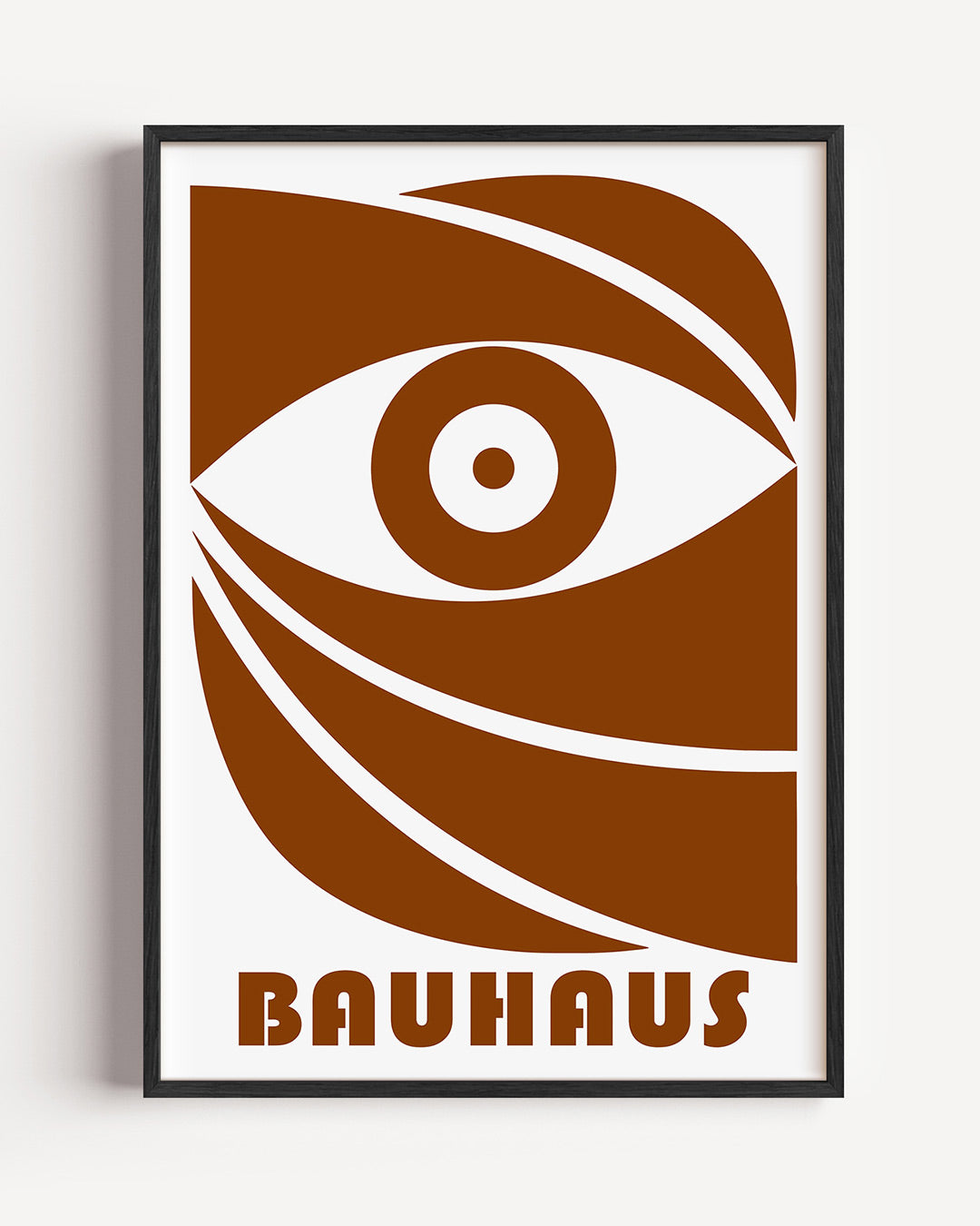 Oog en lijnen – staande Bauhaus poster als wanddecoratie