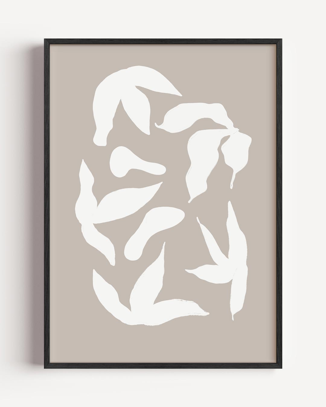 Sierlijke Bladeren Wanddecoratie – kleurrijke abstracte portret poster als wanddecoratie