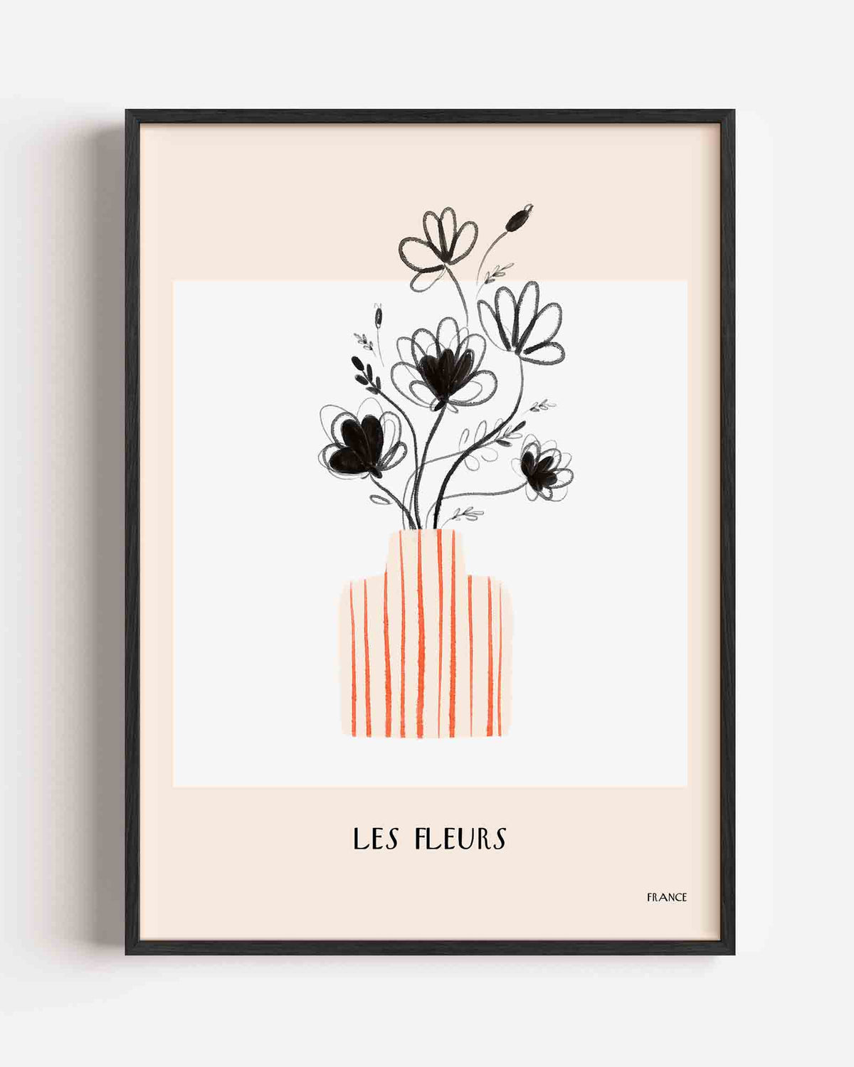 Bloemen in vaas – Slow Living portret poster als wanddecoratie