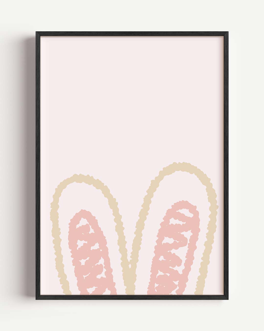 Romantische Bunny Oren – paas portret poster als wanddecoratie