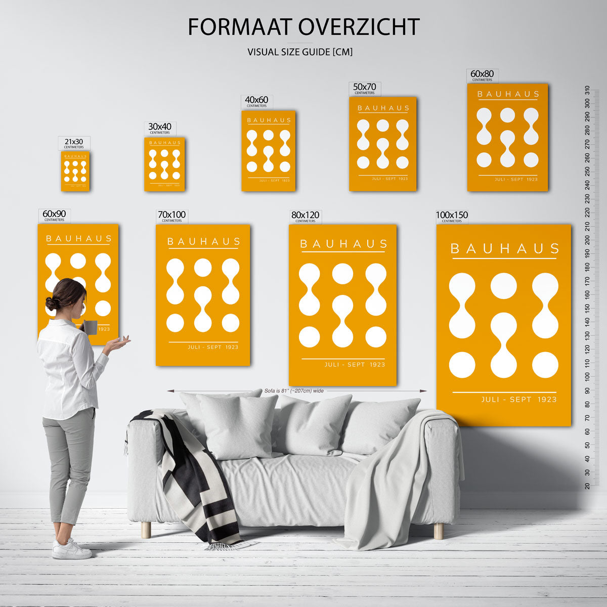 Abstracte – Bauhaus poster als moderne geometrische wanddecoratie