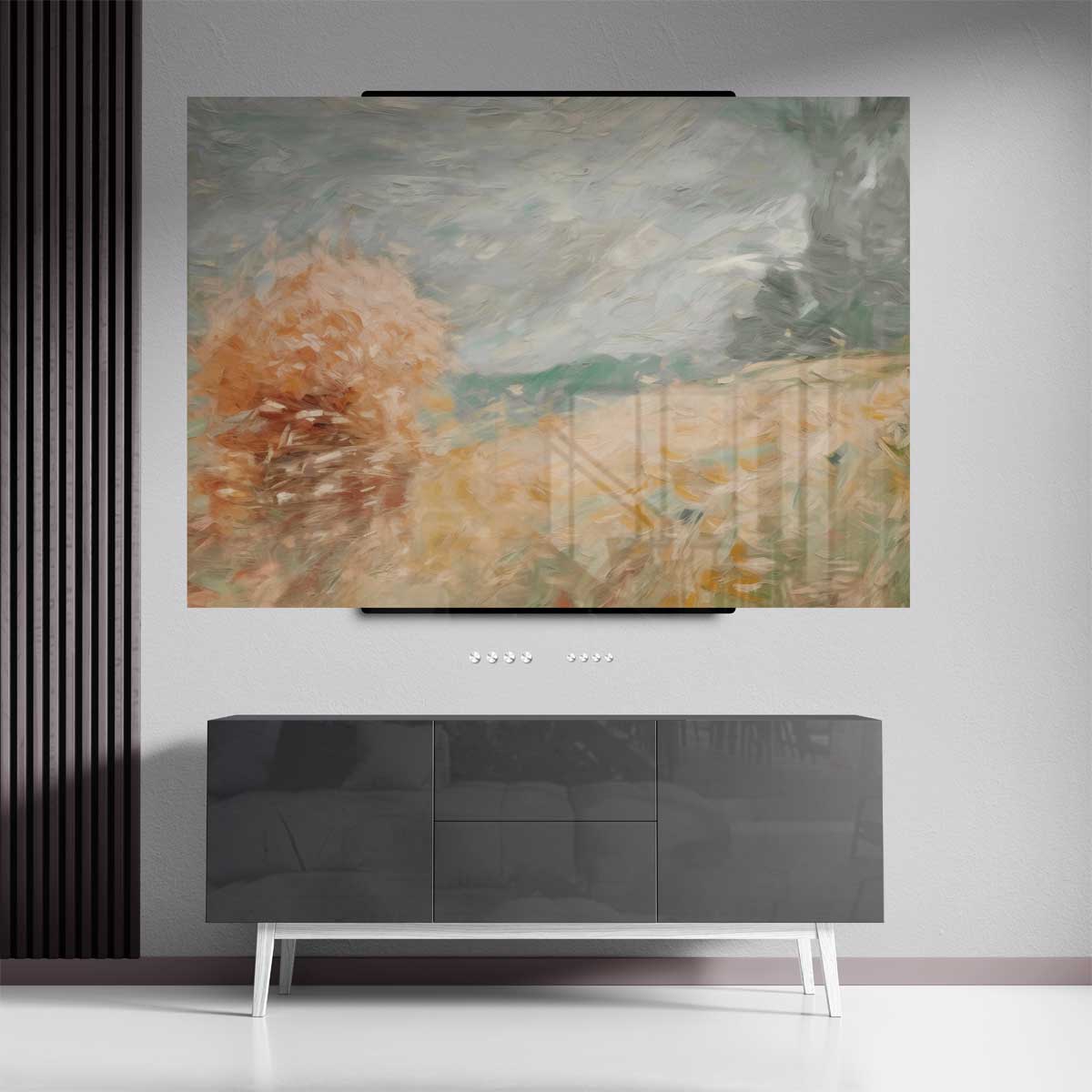 Zomers Veld in Pastel – plexiglas kunstwerk als wanddecoratie