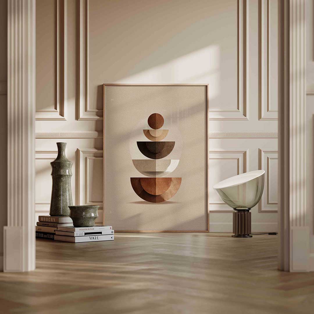 Geometrische vormen – staande abstracte wanddecoratie van WallArtistic