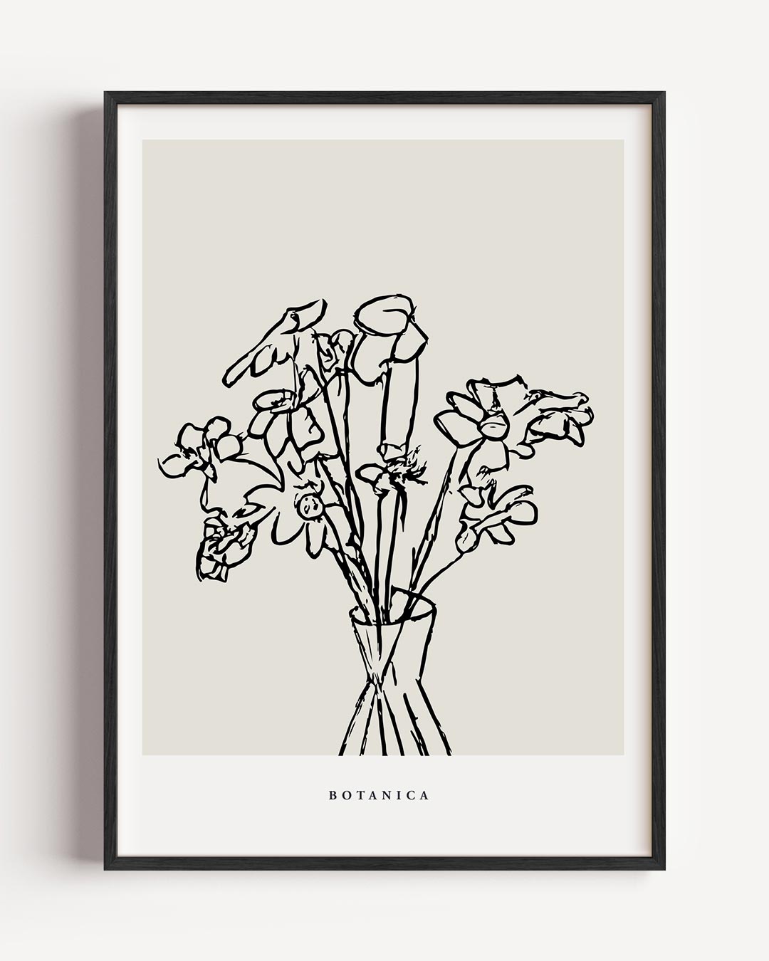 Botanische Bloemenlijntekening – keuken portret poster als wanddecoratie