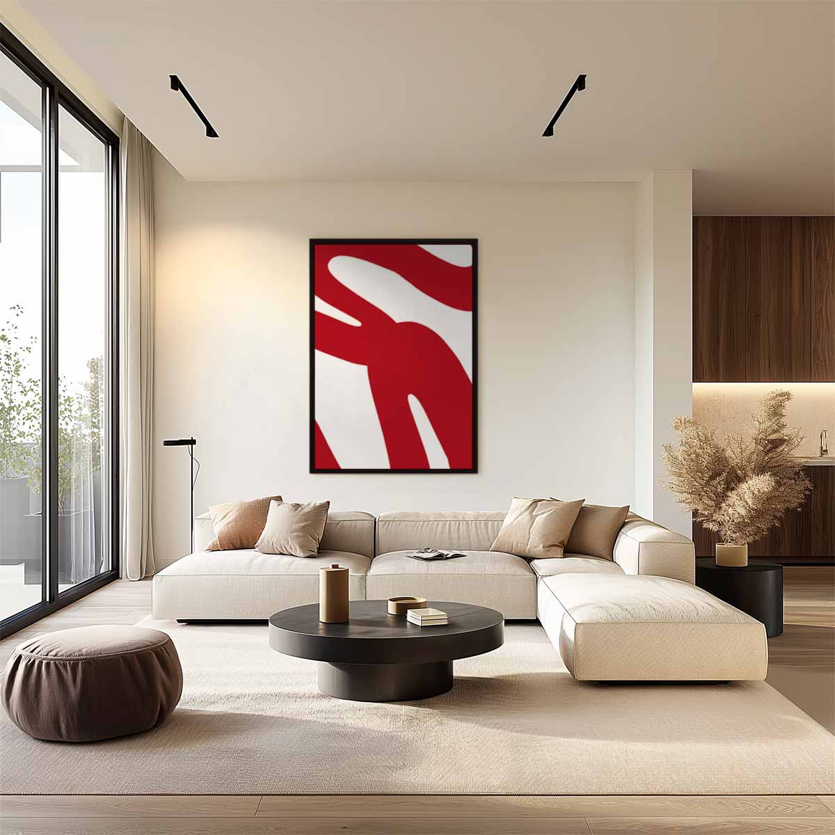Vurig Abstract – plexiglas wanddecoratie in portret formaat