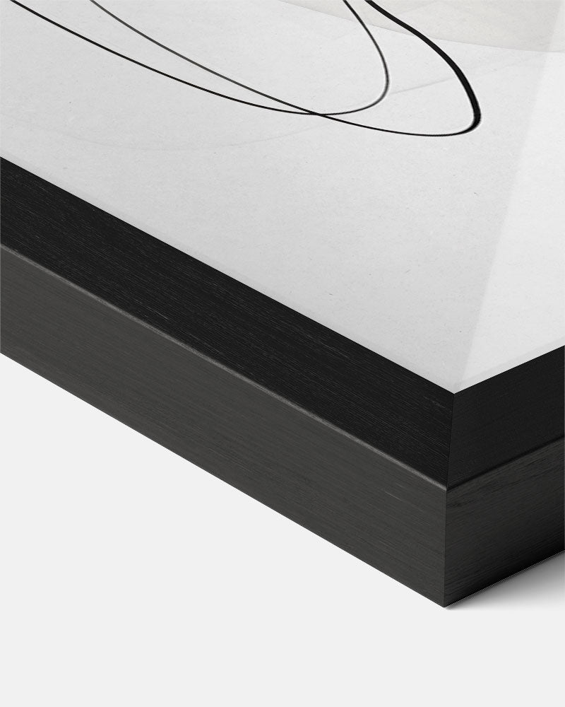 Minimalistische Zwart-Wit Abstracte – minimalistische wandkunst als portret poster