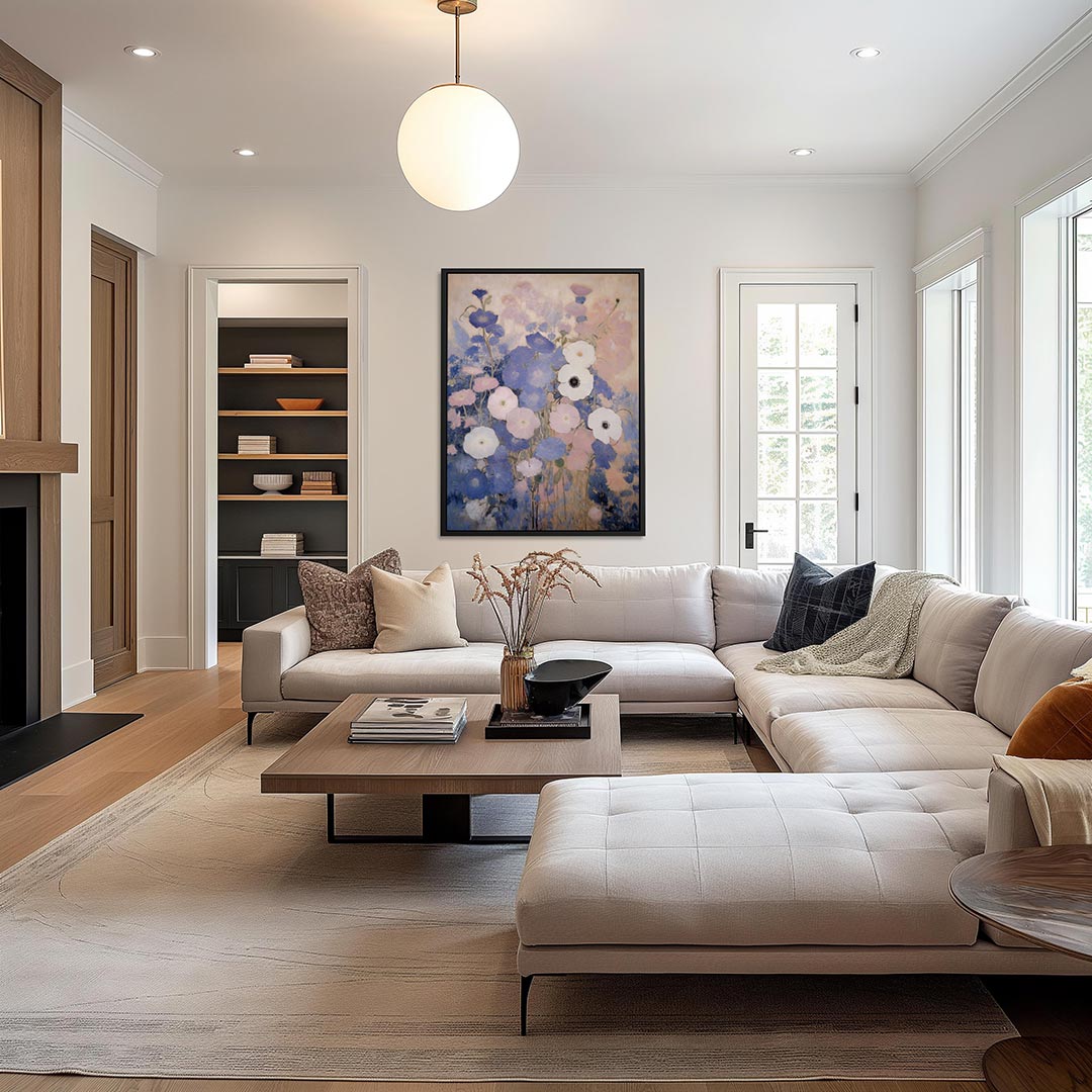 Bloemrijke compositie – decoratief kunstwerk voor aan de muur