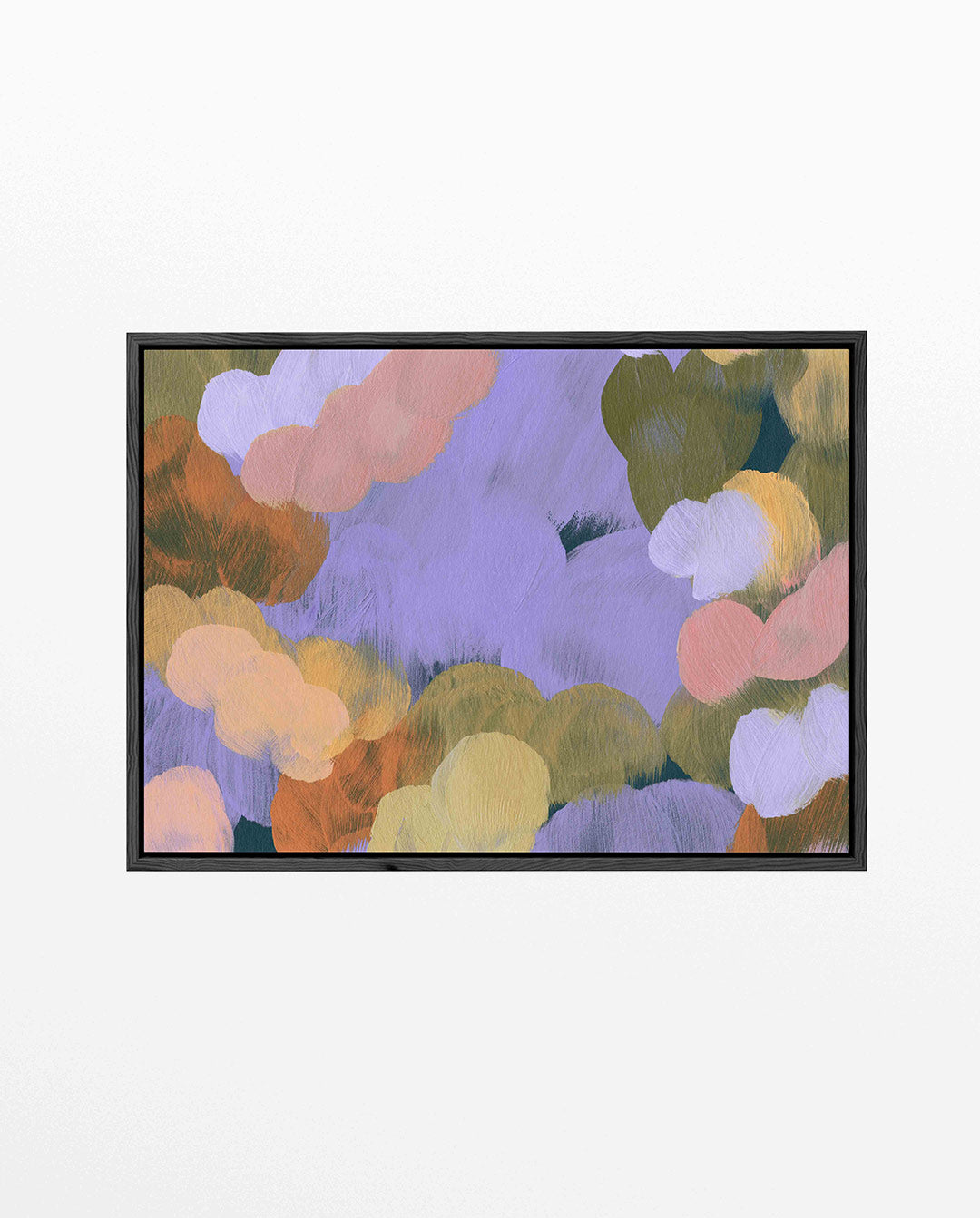 Kleurrijke vormen – liggend wanddecoratie kunstwerk