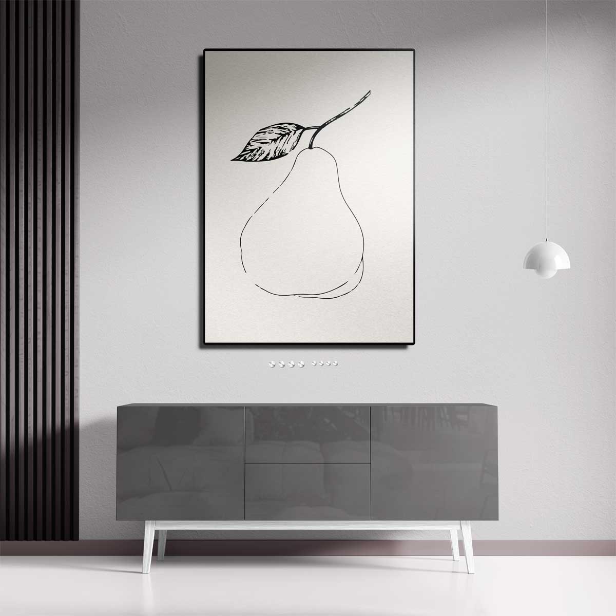 Minimalistische Peer Illustratie – dibond kunstwerk als wanddecoratie