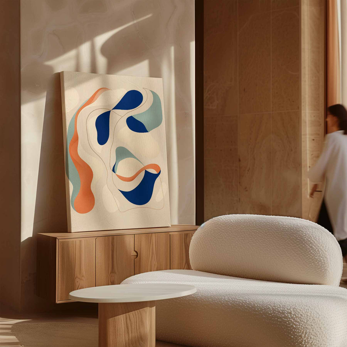 Kleurrijke Golven van Abstractie – dibond kunstwerk als wanddecoratie