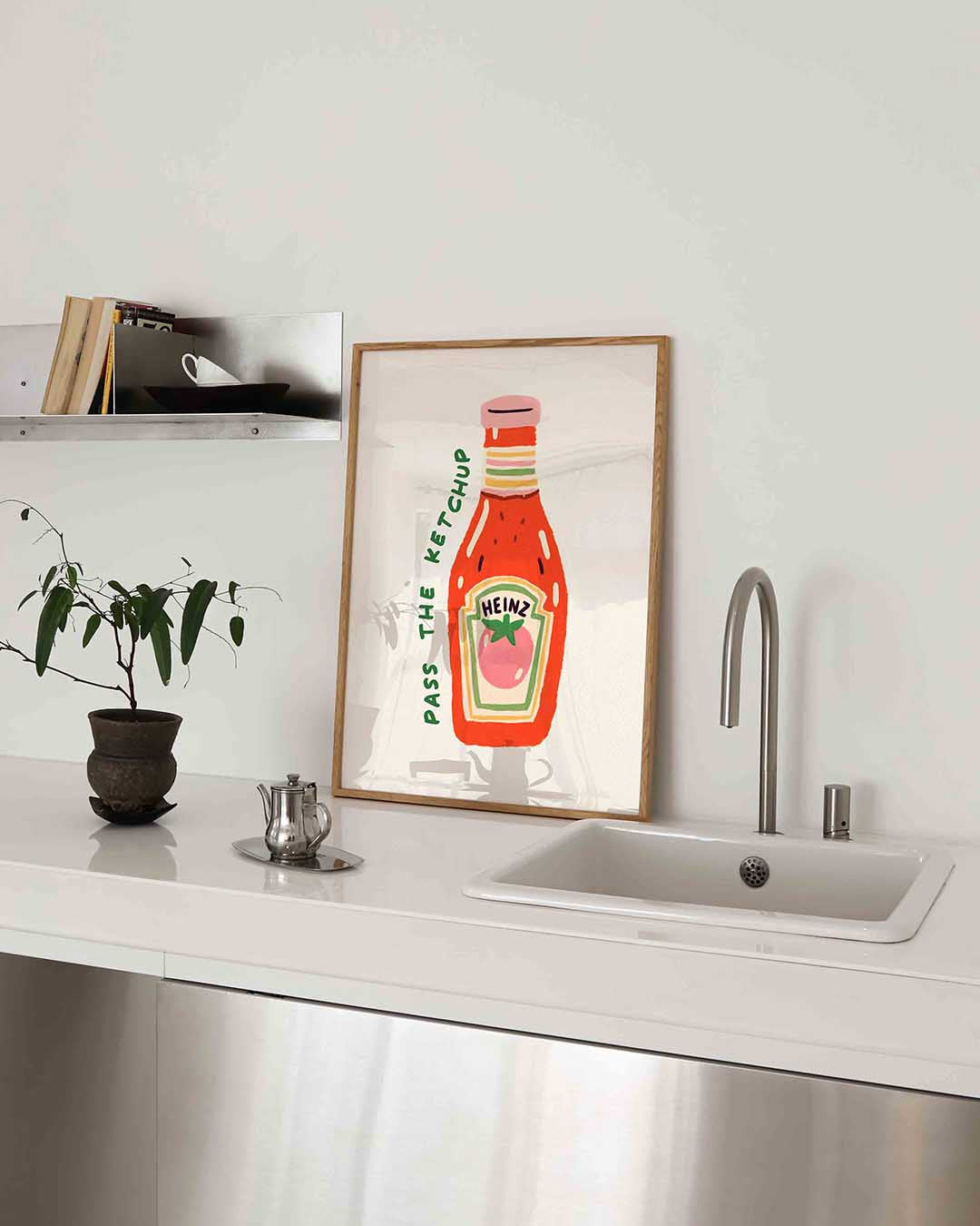 Ketchup fles – keukenposter in staand formaat