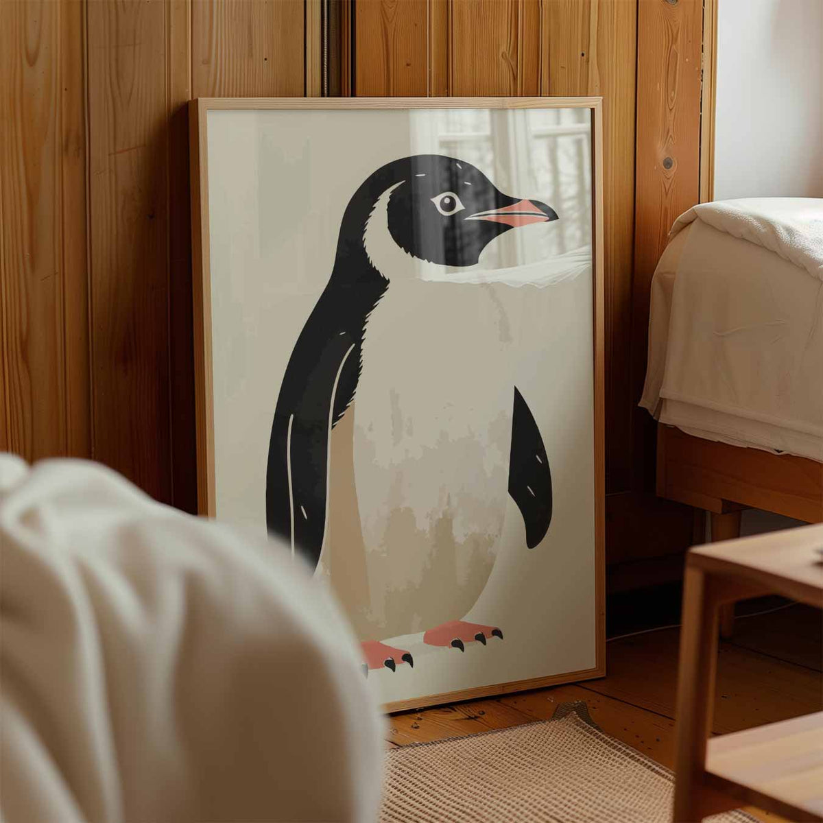 Schattige Pinguïn Illustratie – kinderposter in staand formaat