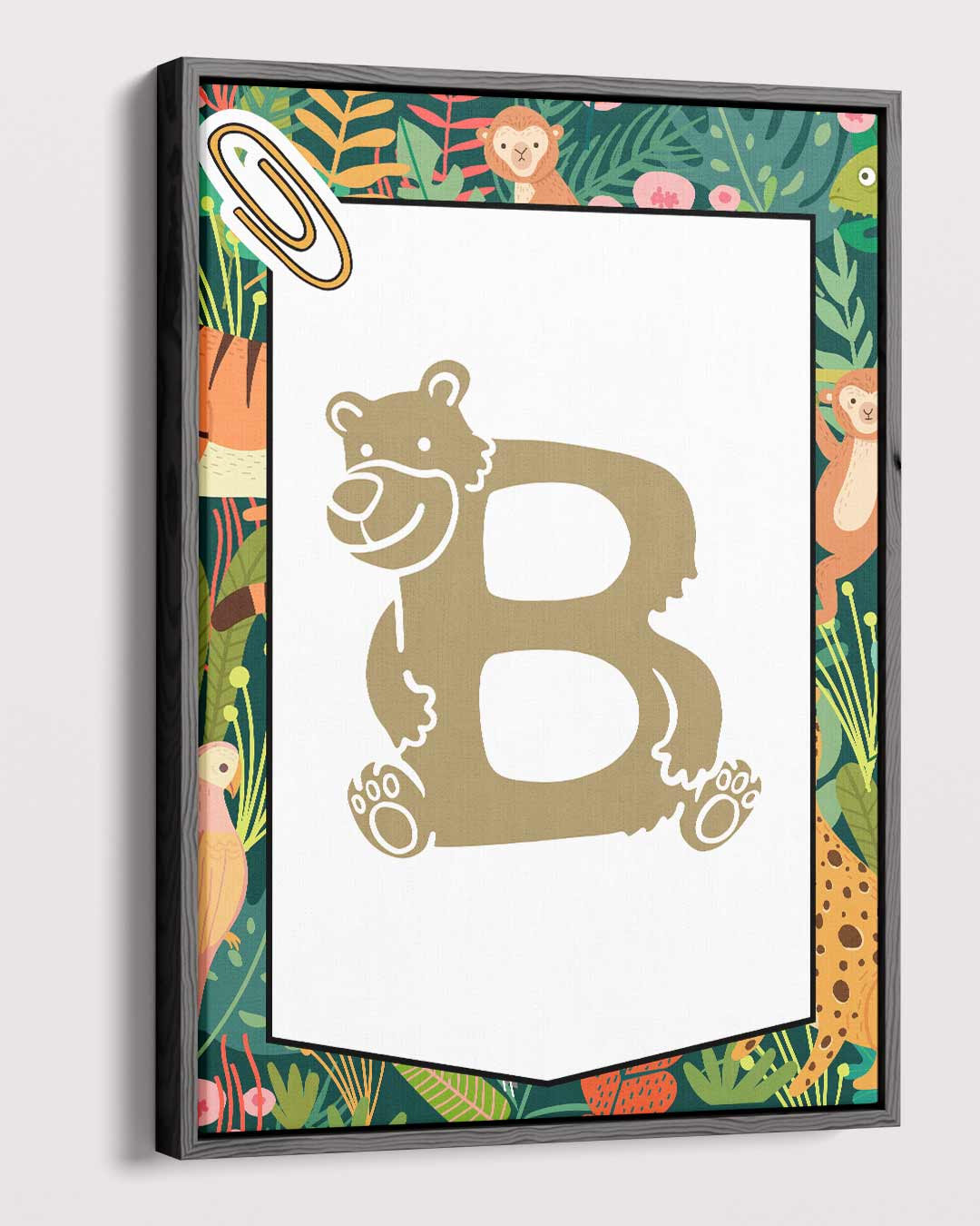 Dierenalfabet Poster - B van Beer – plexiglas wanddecoratie in portret formaat