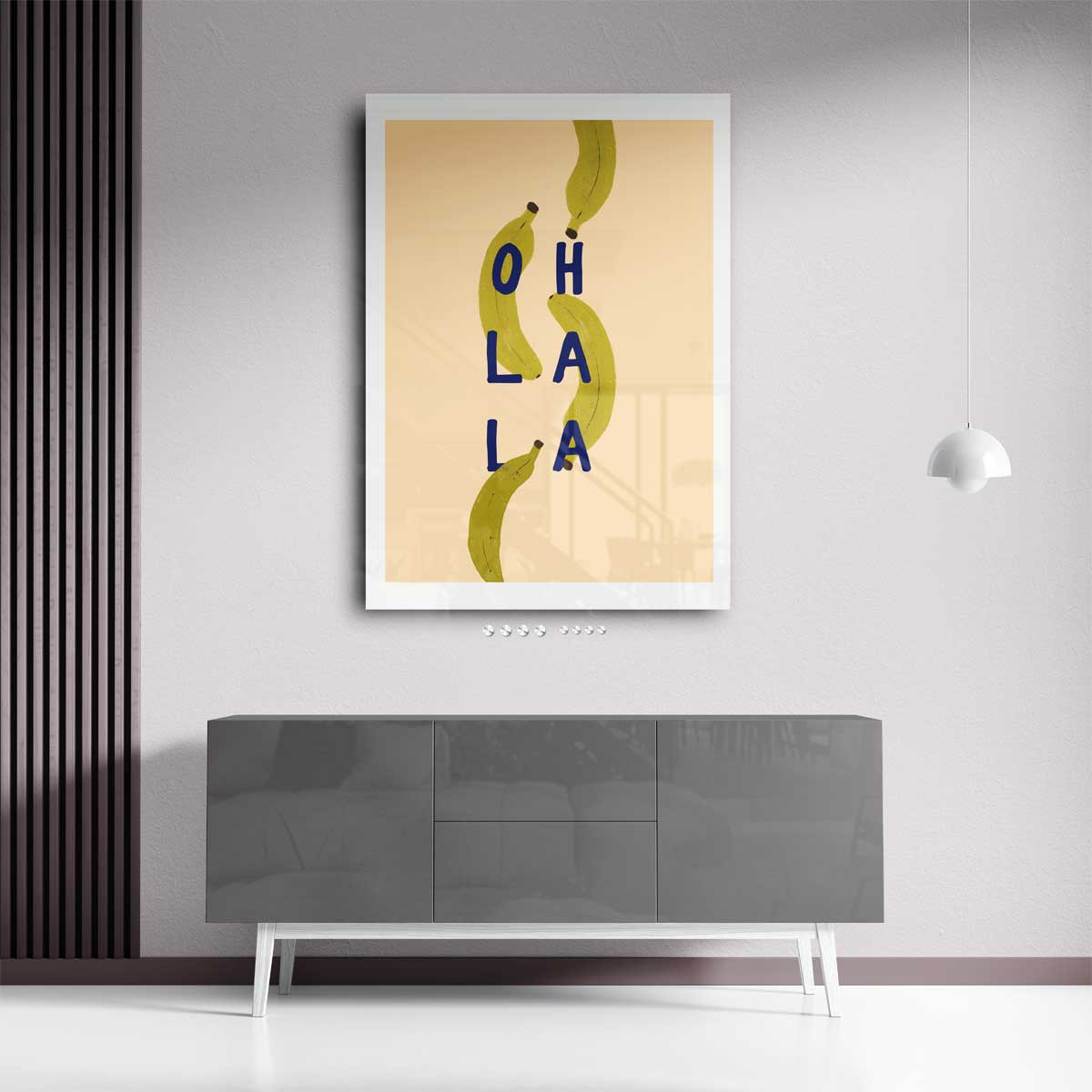 Ohlala Bananenprint – staand kunstwerk voor modern interieur