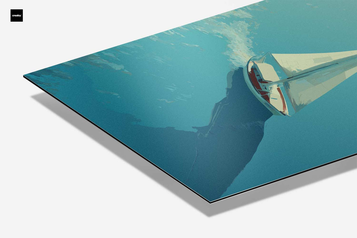 Zeilboot op Kalme Zee – canvas kunstwerk als wanddecoratie