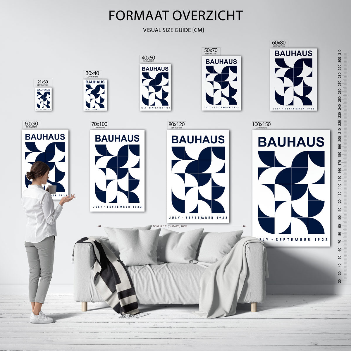 Vormen en vlakken – geometrische poster in Bauhaus-stijl van WallArtistic