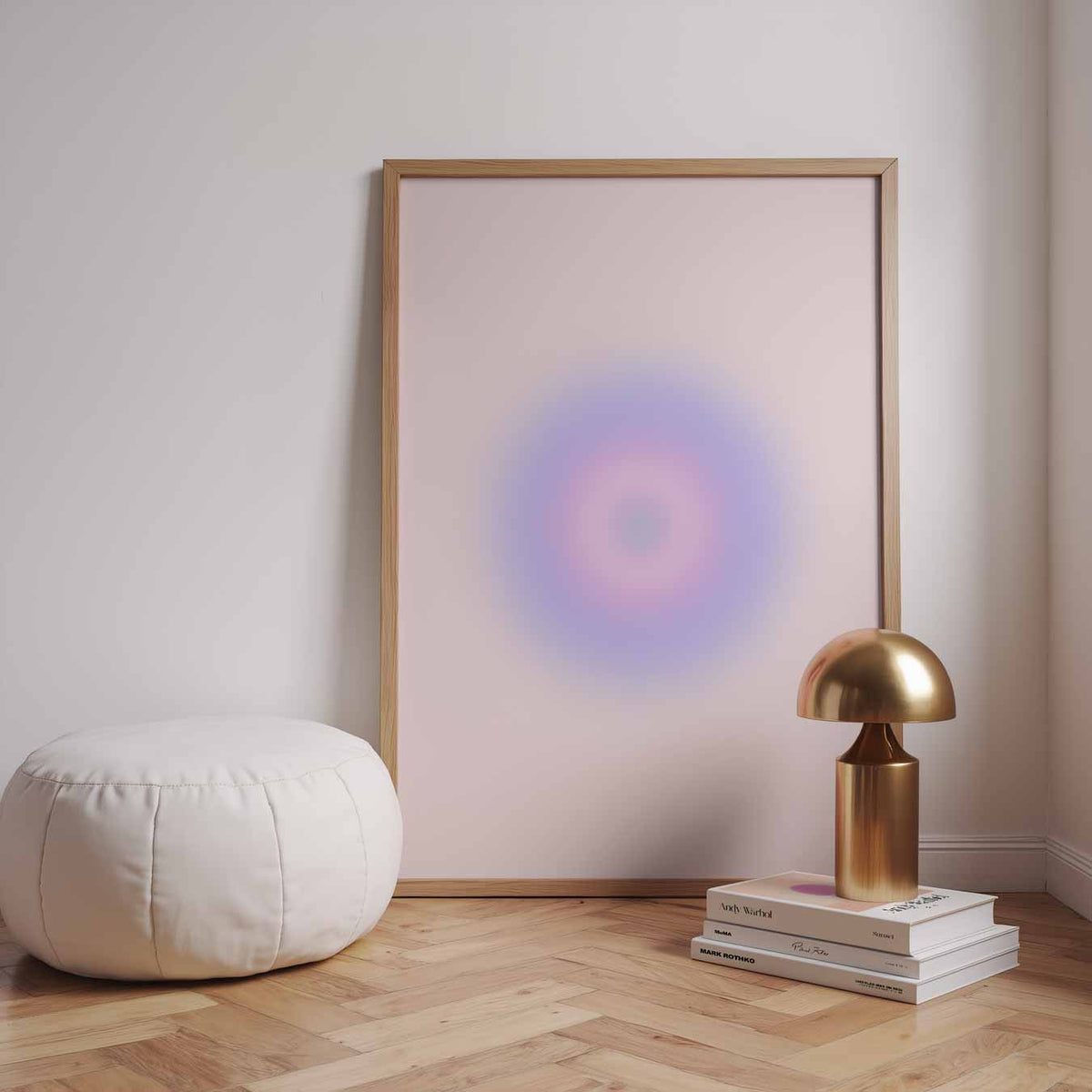 Pastel Kleurenspel Wanddecoratie – staande muurposter met mindful uitstraling