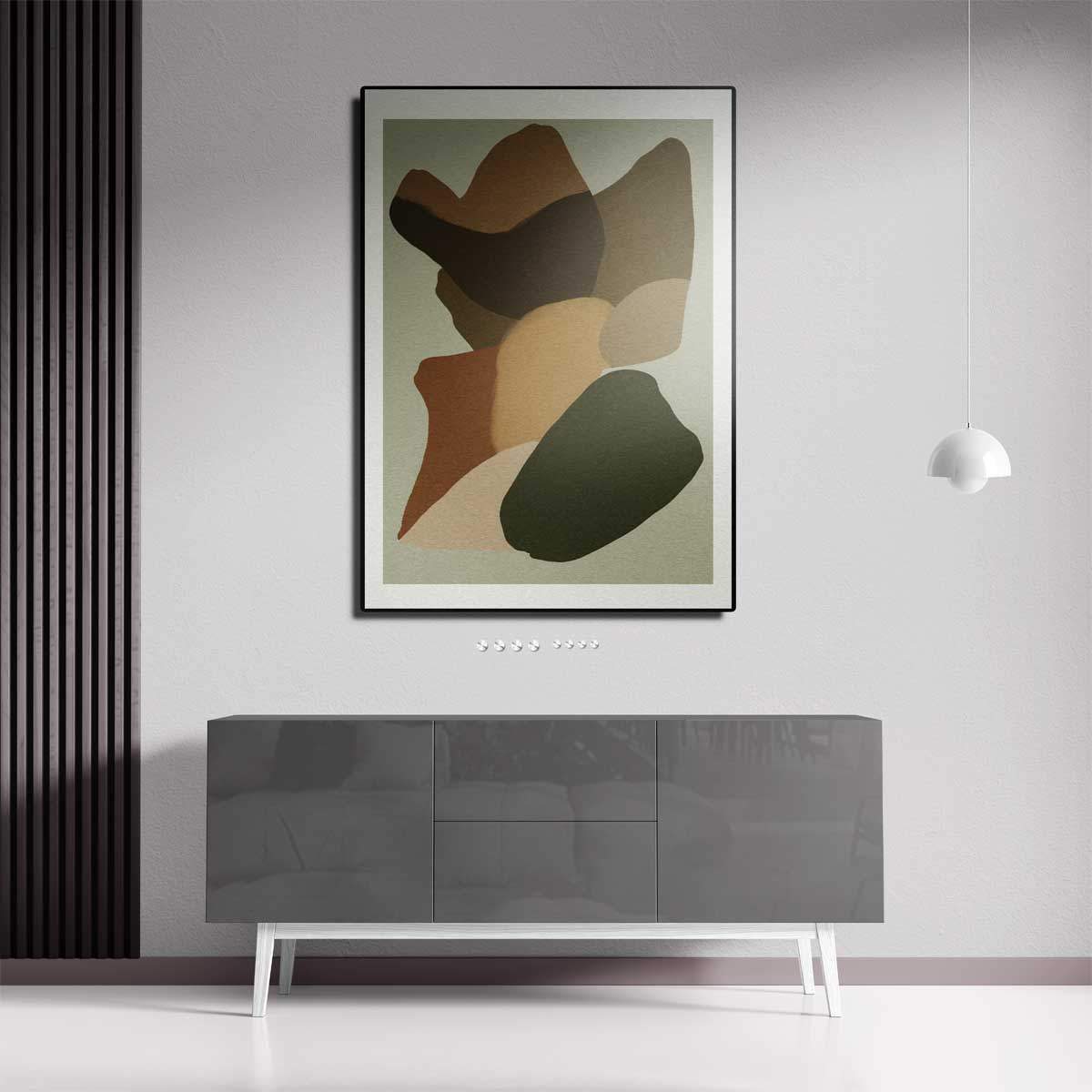 Abstracte Aardetinten – canvas kunstwerk als wanddecoratie