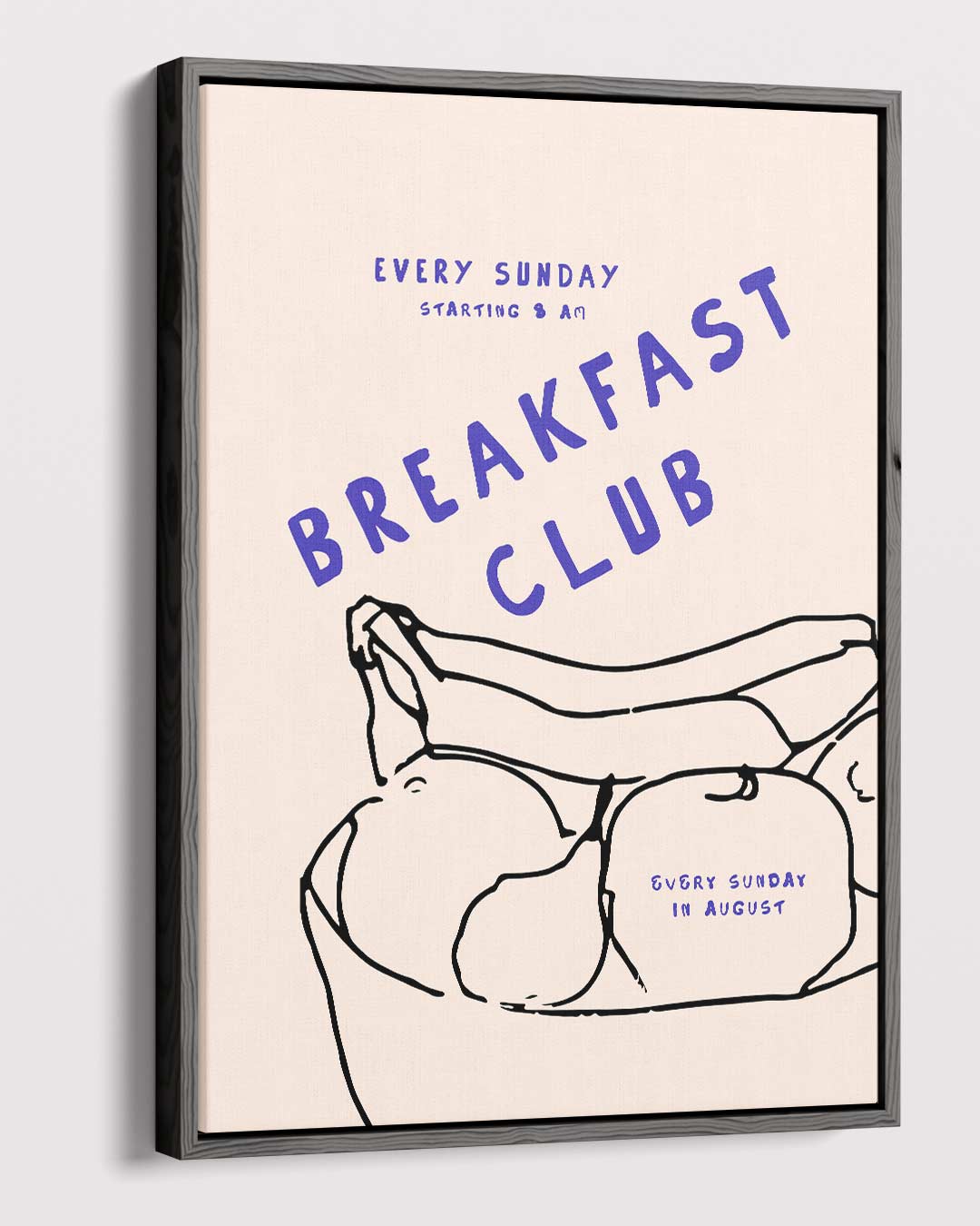 Breakfast Club Illustratie – dibond kunstwerk als wanddecoratie