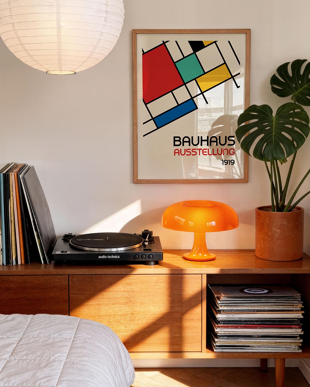 Vorm en kleurvlakken – moderne Bauhaus wandkunst als poster