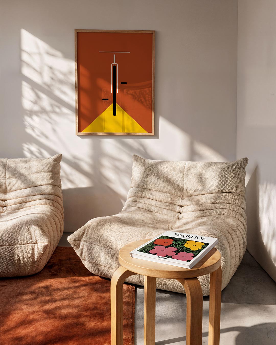 Lijnen en vlakken – geometrische Bauhaus poster in staand formaat