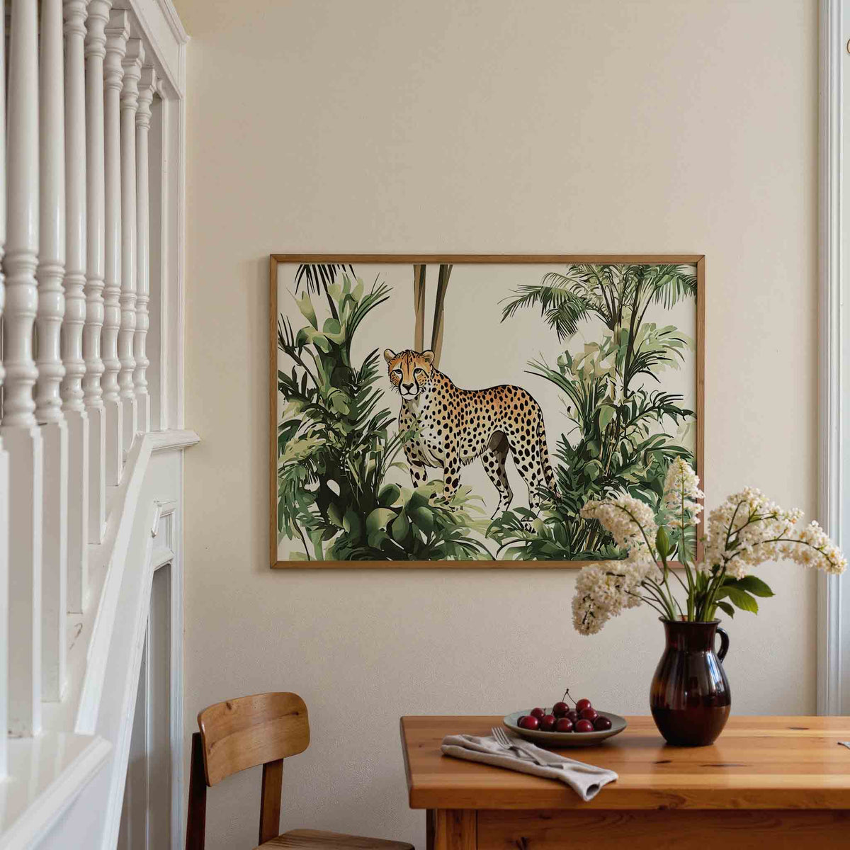 Luipaard in jungle – tropische poster in liggend formaat