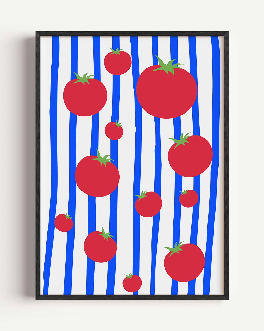 Tomaten op Strepen – zomer portret poster als wanddecoratie