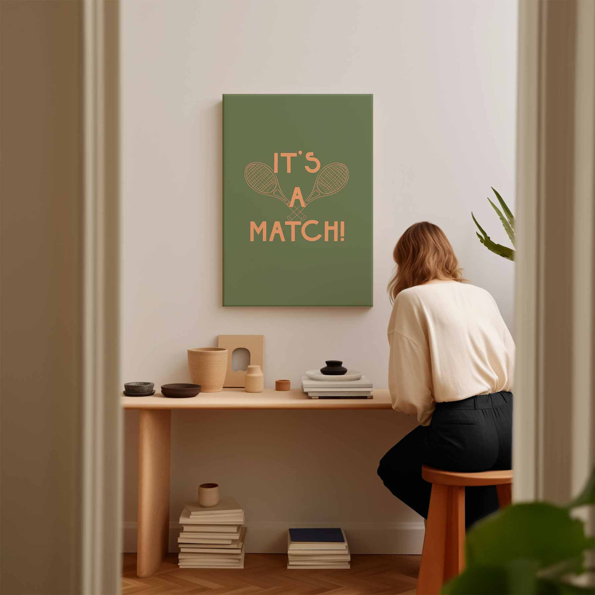 It's a Match Tennis – staande wandkunst voor woonkamer of interieur