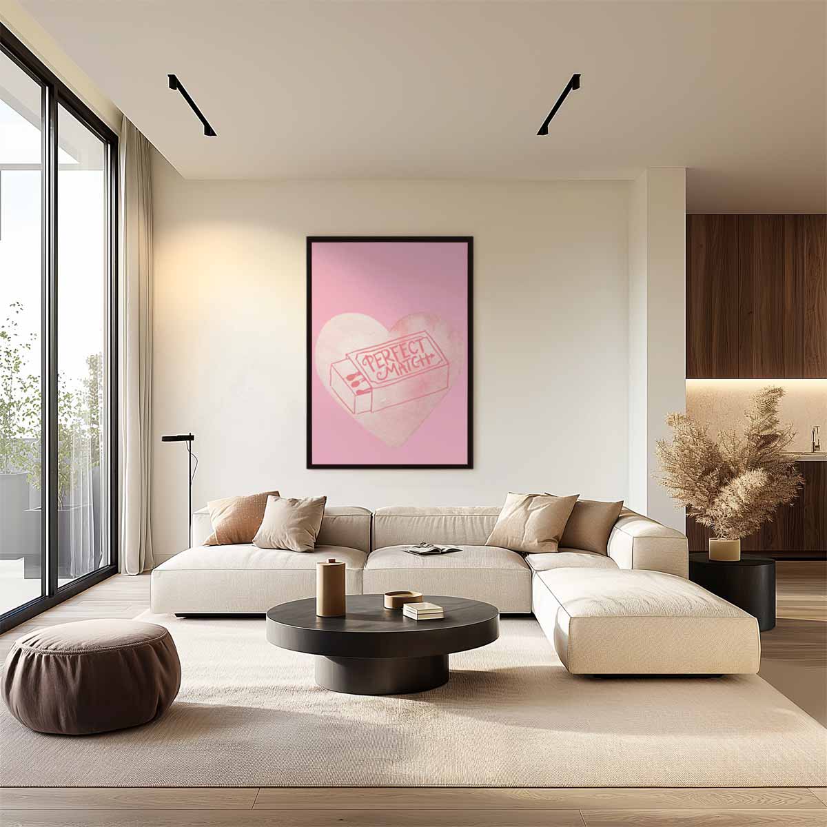 Perfect Match Hartbeeld – canvas wanddecoratie in portret formaat