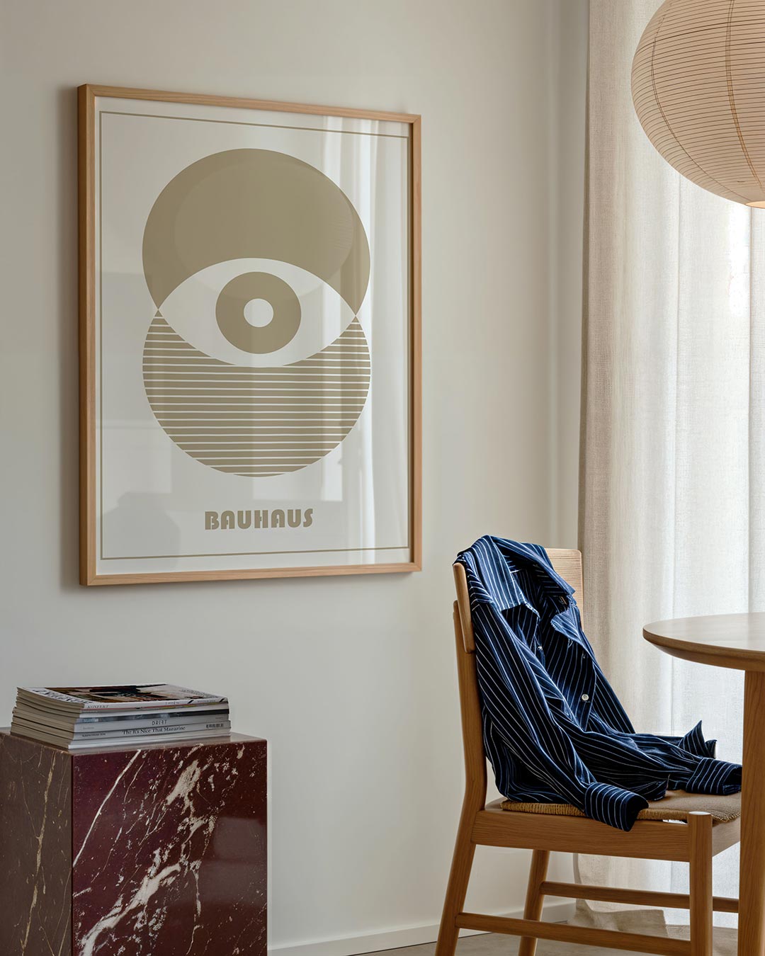 Cirkelstructuur – geometrische poster in Bauhaus-stijl van WallArtistic