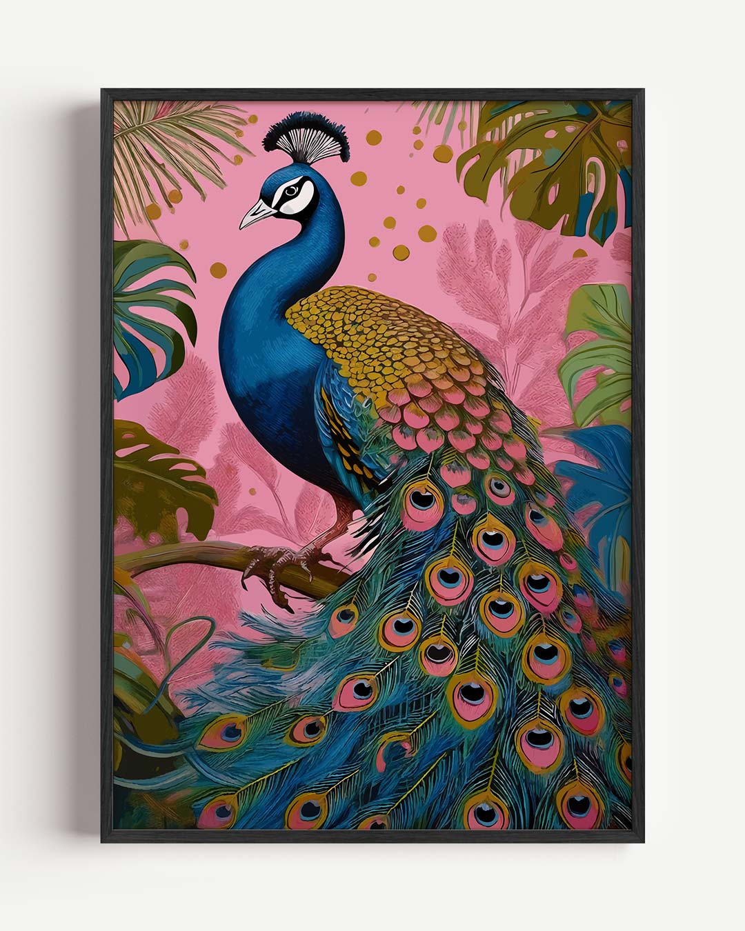 Pauw Paradijs – dieren portret poster als wanddecoratie