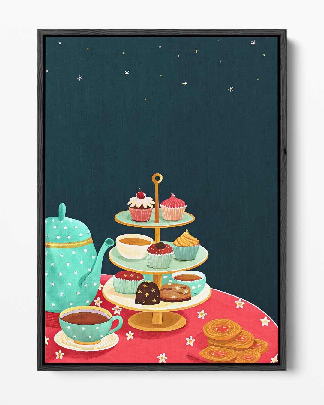 Afternoon Tea Delights – portret kunstwerk als wanddecoratie