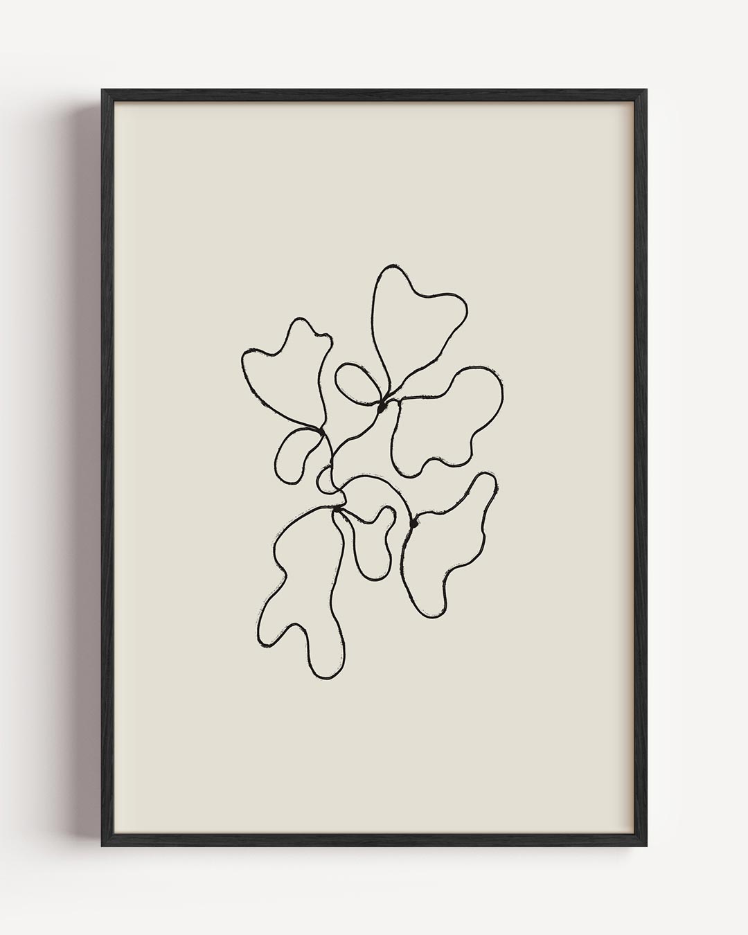 Abstracte Organische Lijnkunst – elegante portret poster als wanddecoratie