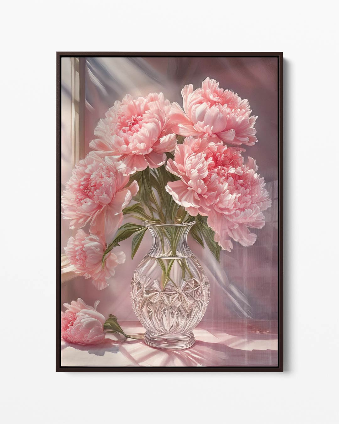 Zachte Bloemenpracht – portret kunstwerk als wanddecoratie