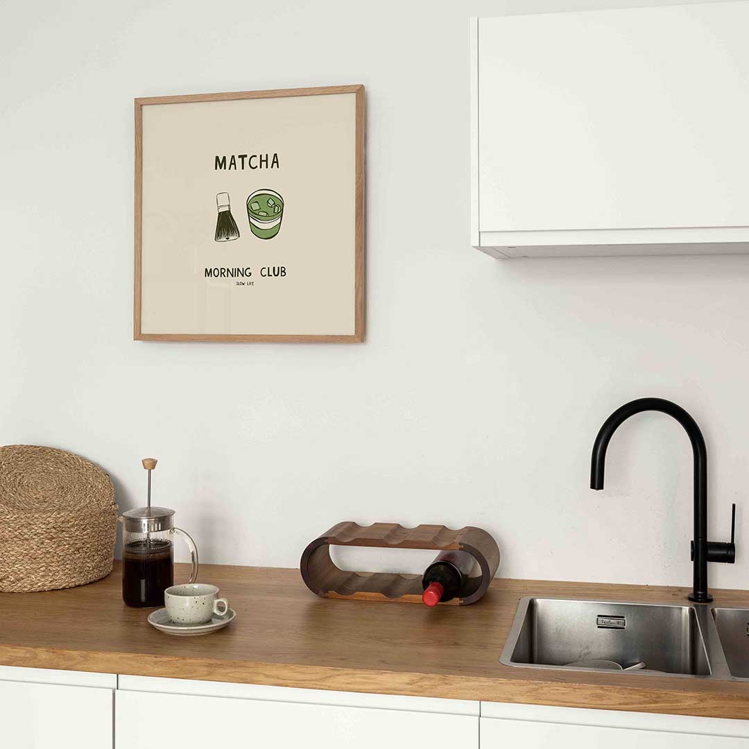 Matcha morning club – Aziatische poster in vierkant formaat