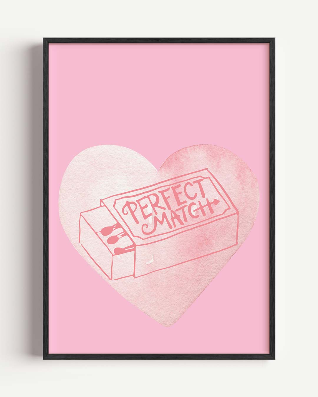 Perfect Match Heart – zomer portret poster als wanddecoratie
