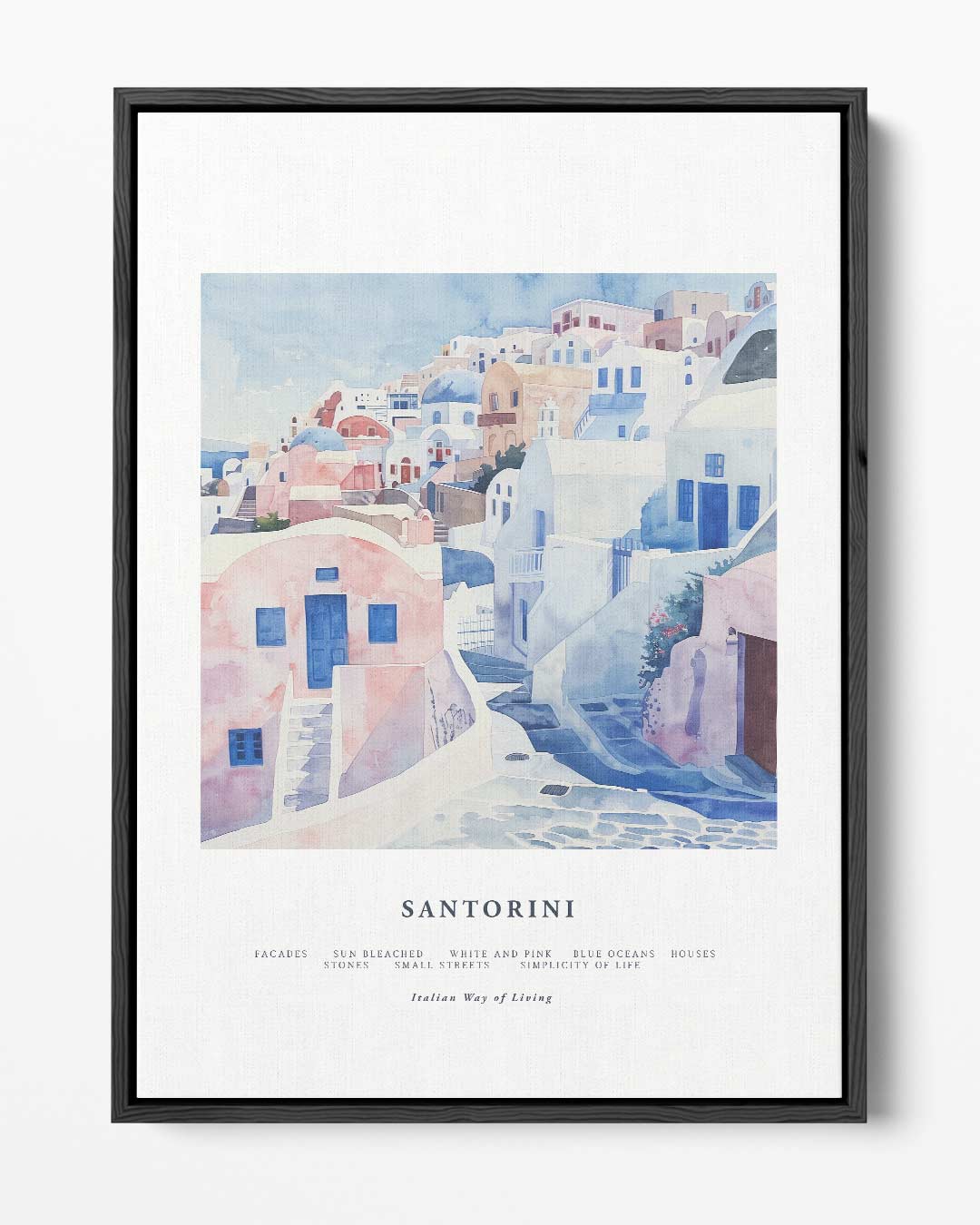 Santorini Dromen – portret kunstwerk als wanddecoratie