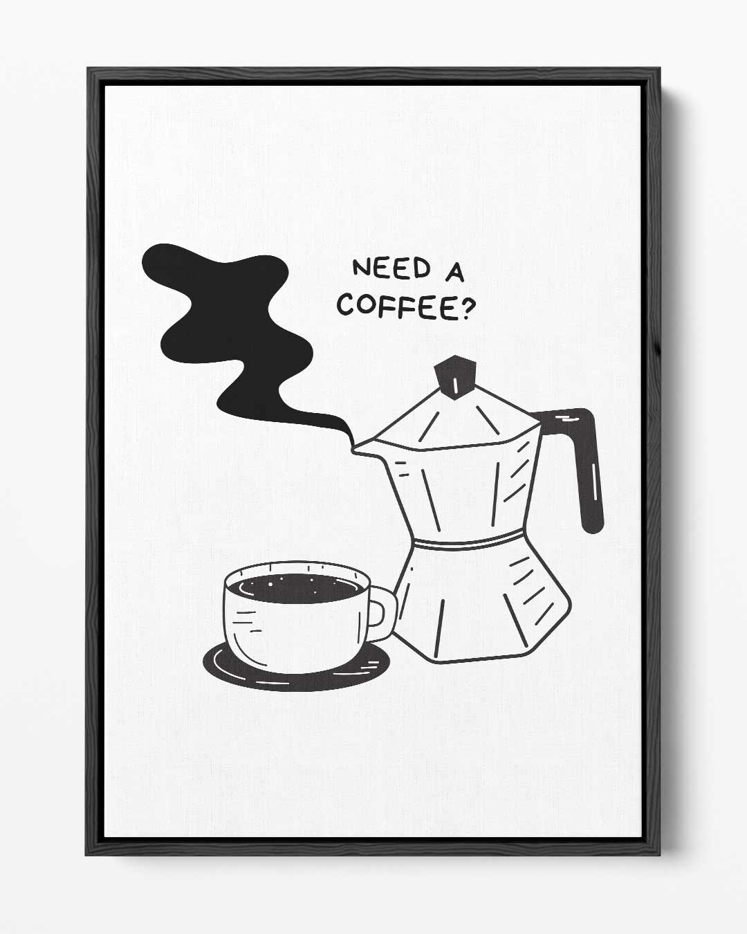 Koffie Illustratie – portret kunstwerk als wanddecoratie
