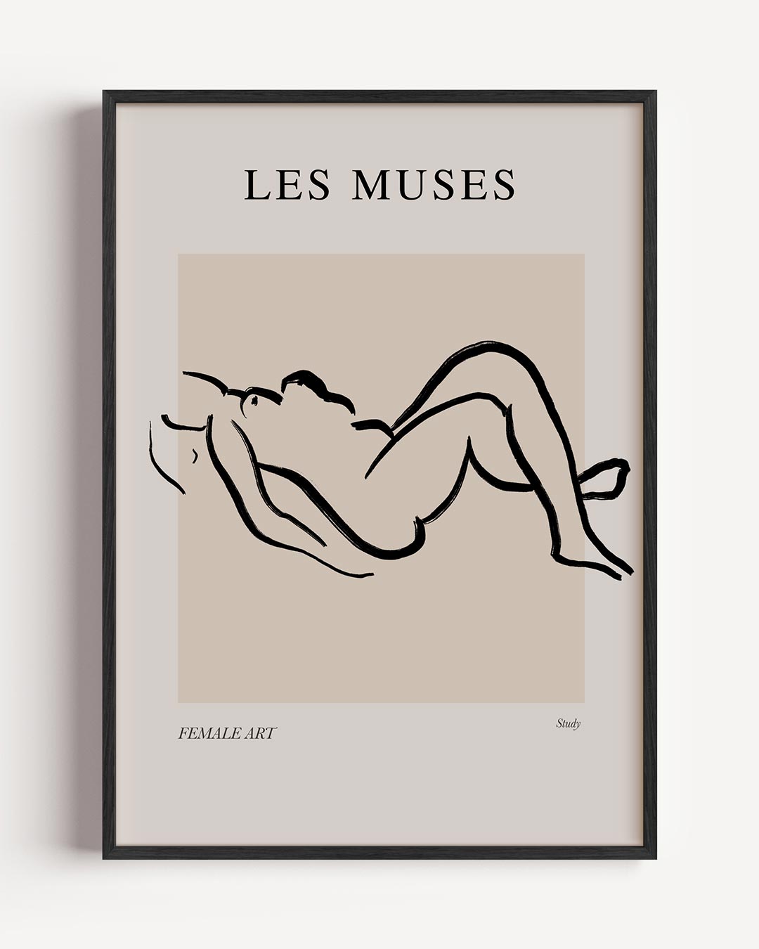 Les Muses Minimalistische Kunstposter – lijntekening portret poster als wanddecoratie