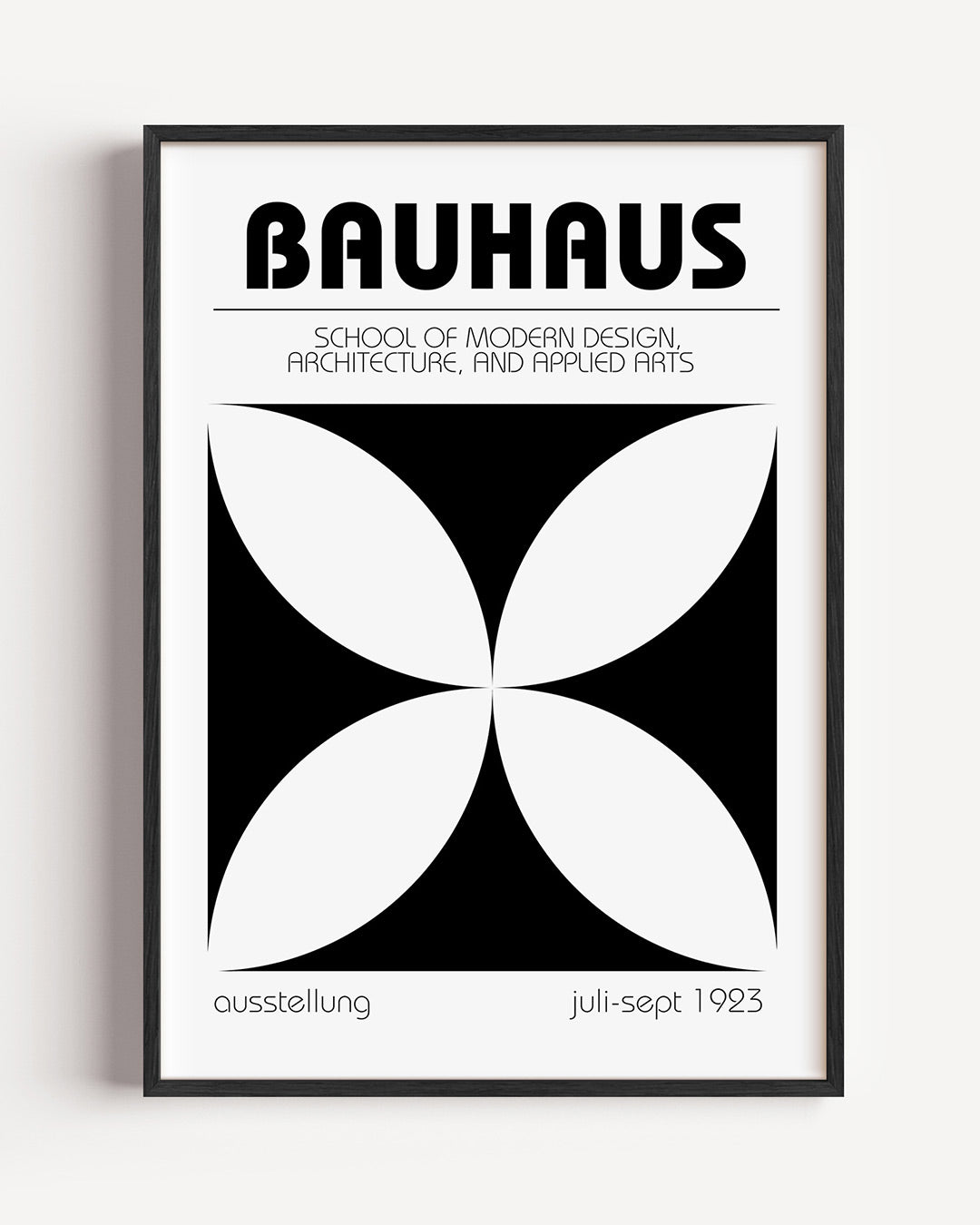 Vorm en balans – staande Bauhaus poster als wanddecoratie