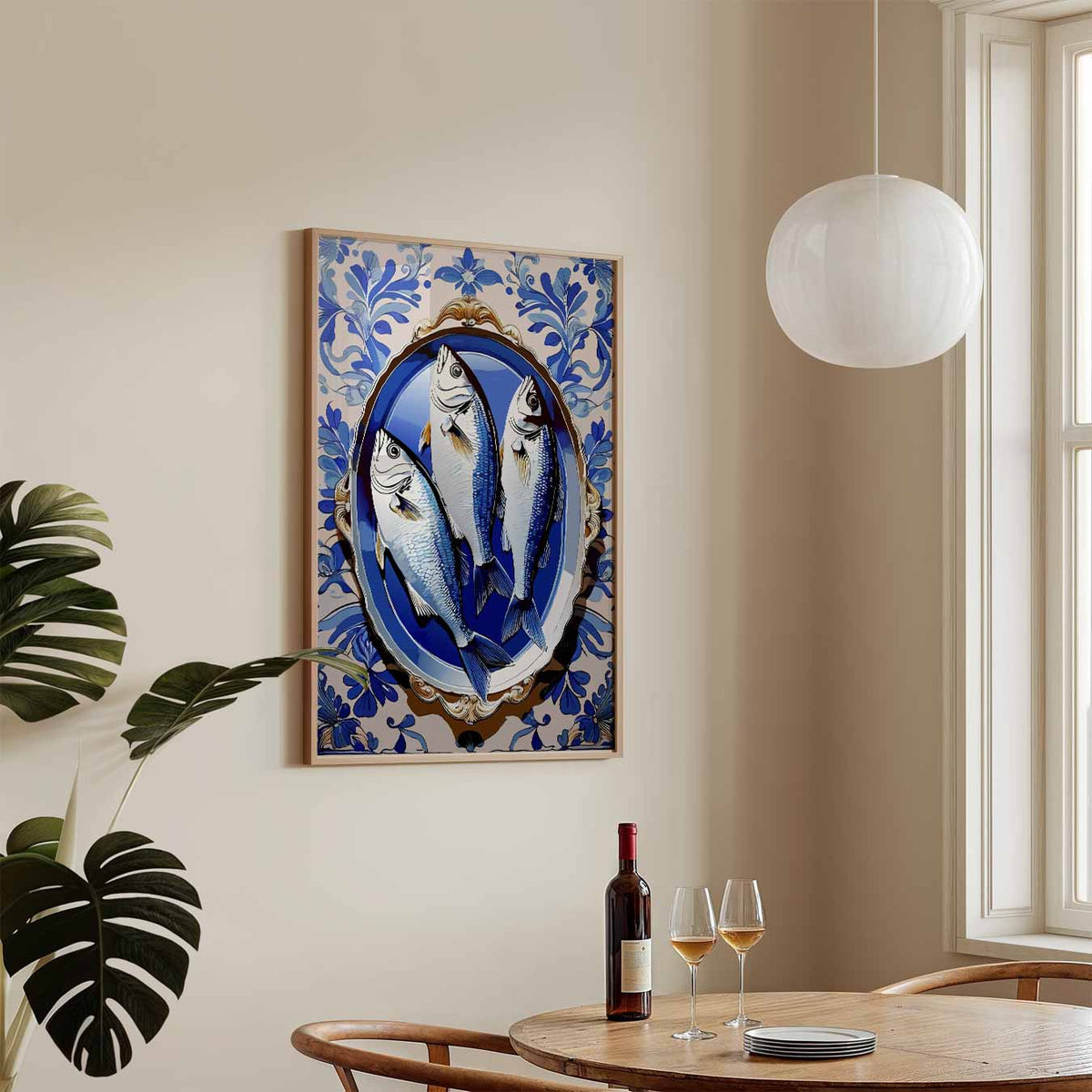 Klassieke Visservant – staande keuken wanddecoratie van WallArtistic