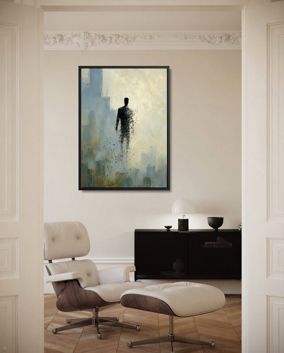 Vervagende silhouet – staand wanddecoratie kunstwerk