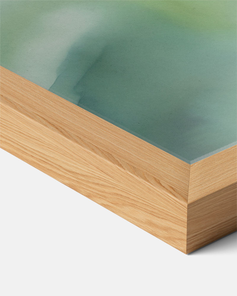 Rustgevende Groene Abstracte – abstracte textuur poster in staand formaat