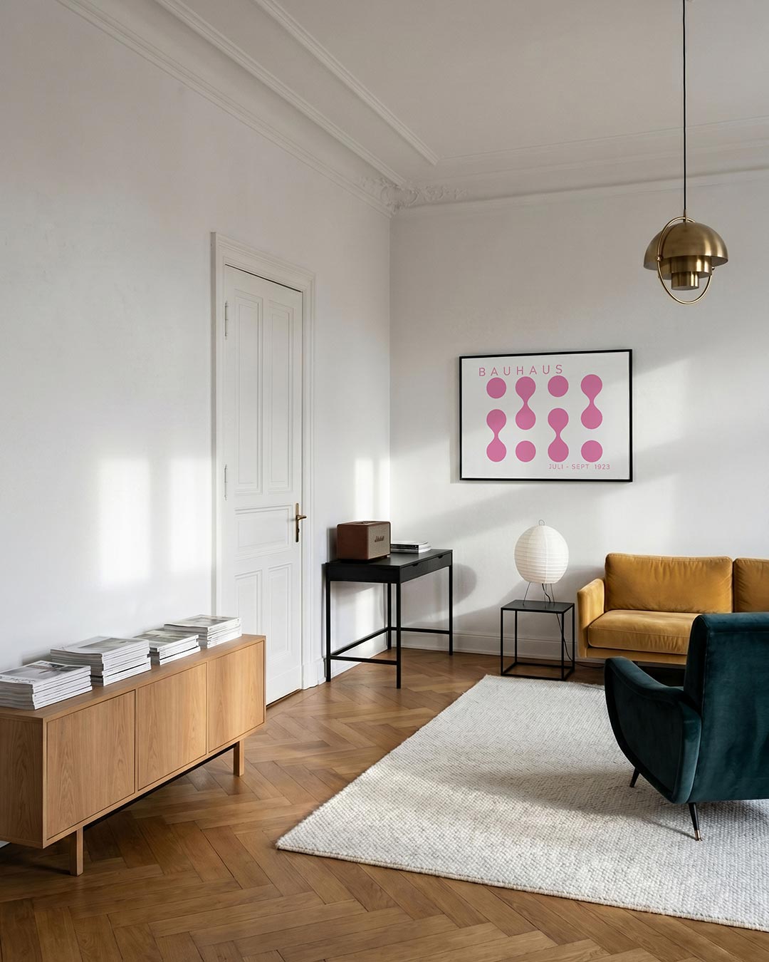 Vorm en ritme – geometrische poster in Bauhaus-stijl van WallArtistic