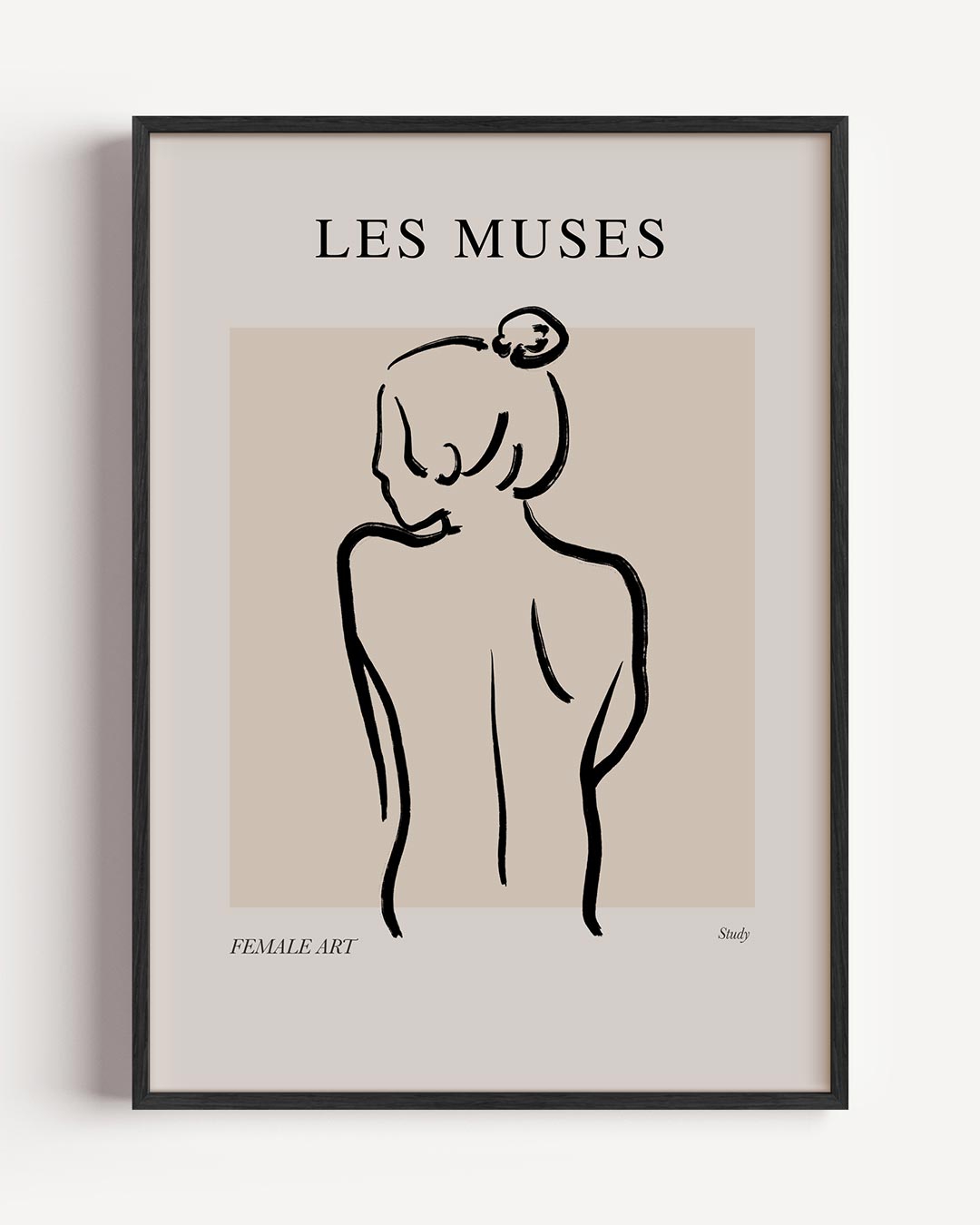 Les Muses Minimalistische Kunstposter – lijntekening portret poster als wanddecoratie