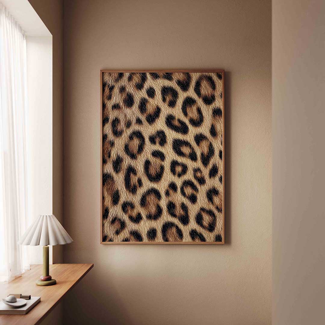 Luipaardpatroon – staande safari wanddecoratie van WallArtistic