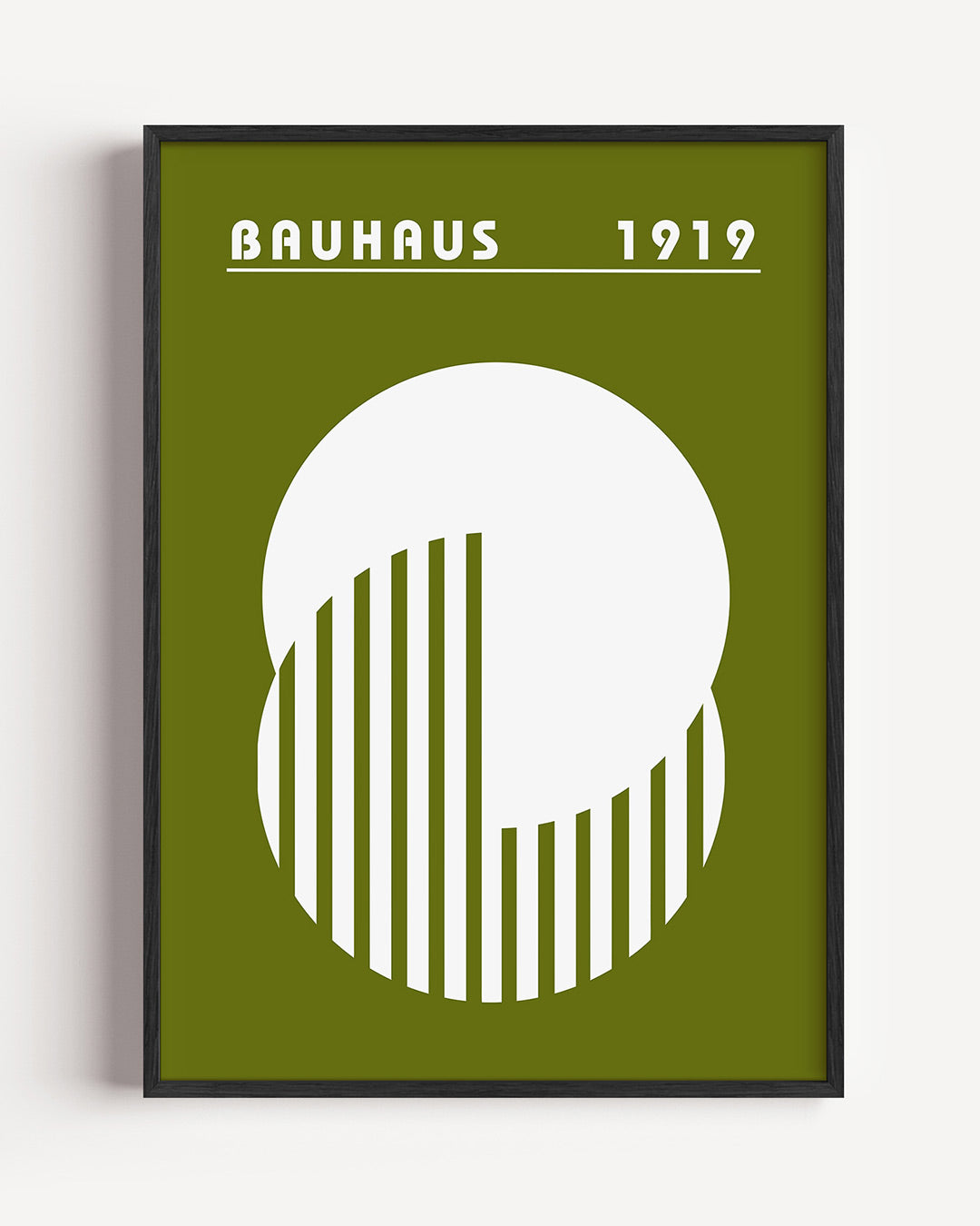 Cirkel en strepen – staande Bauhaus poster als wanddecoratie