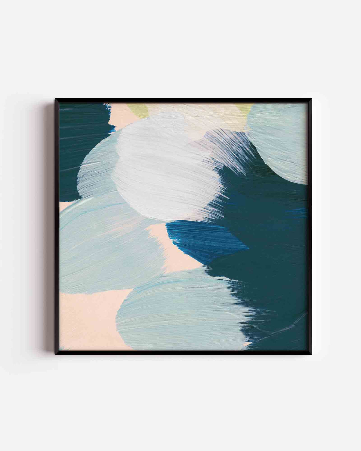 Abstracte penseelstreken – schilderkunst vierkante poster als wanddecoratie