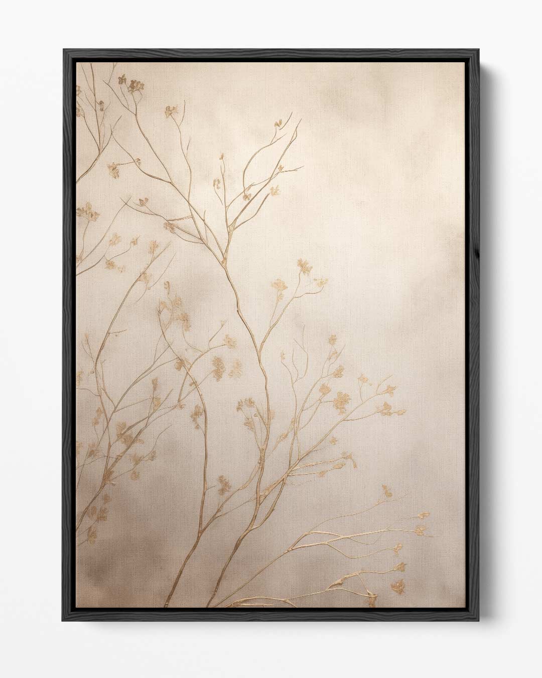 Gouden Takken in Mist – portret kunstwerk als wanddecoratie